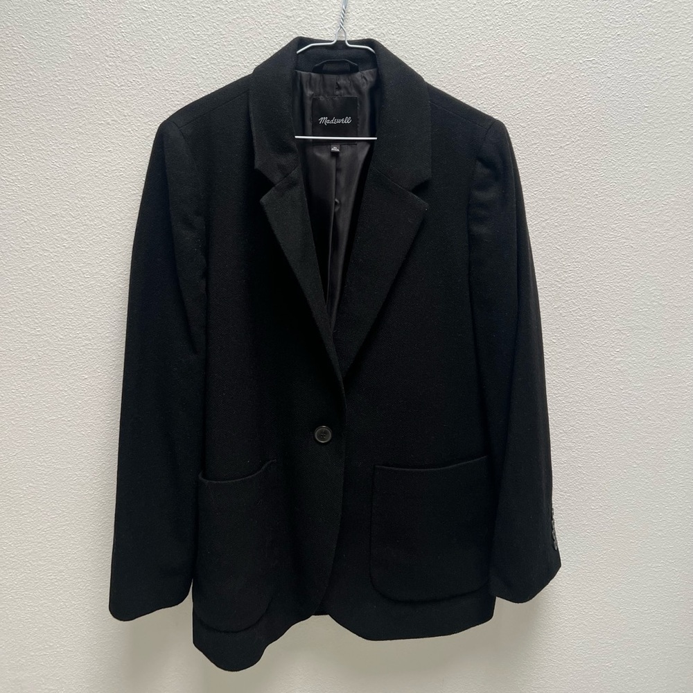 Madewell Black Single-Button Blazer